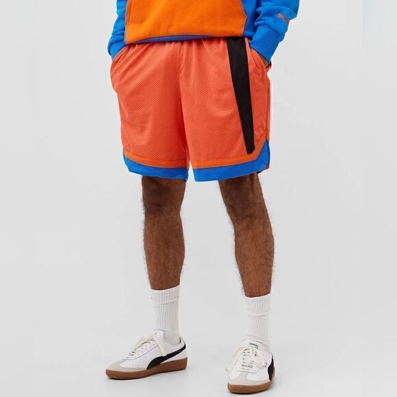 Puma Melo One Stripe Basketball Shorts Orange Blue Dragon Ball Z Men's XL Lined - Picture 4 of 5